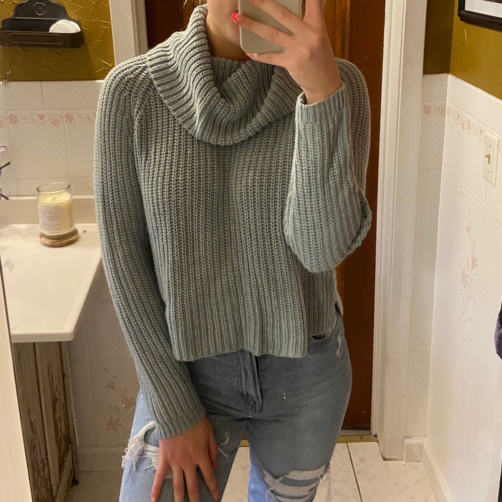 Adorable cropped turtleneck sweater